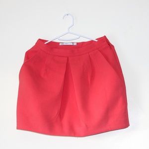 TRAFALUC ZARA CORAL PINK-ORANGE SKIRT